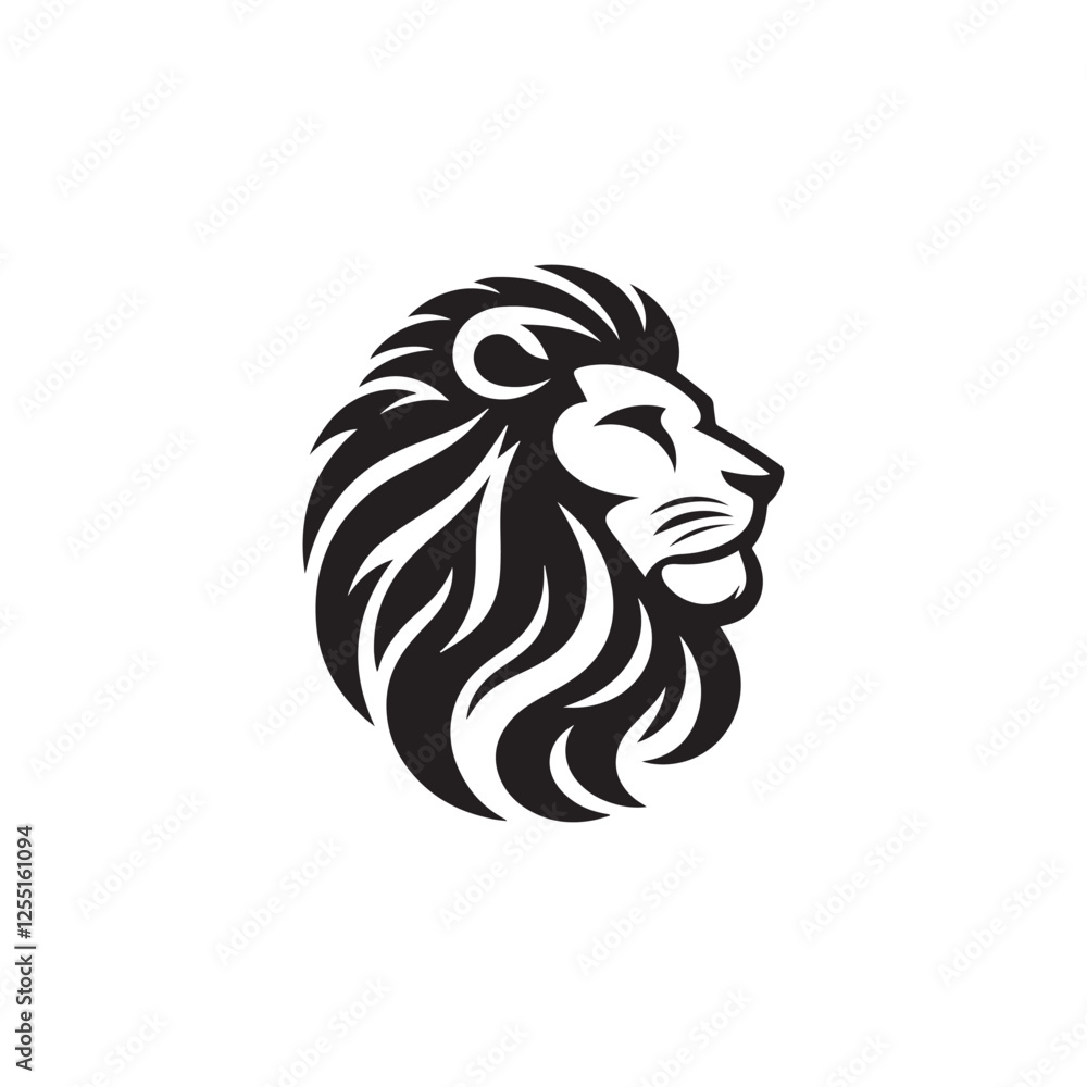 Fototapeta premium silhouette lion logo design vector