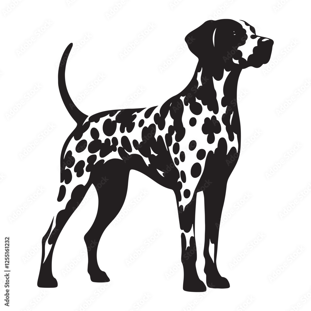 Striking Dalmatian silhouette featuring clean and artistic detailing - Dalmatian illustration - minimal Dalmatian vector - dog silhouette
Striking Dalmatian silhouette featuring clean and artistic detailing - Dalmatian illustration - minimal Dalmatian vector - dog silhouette