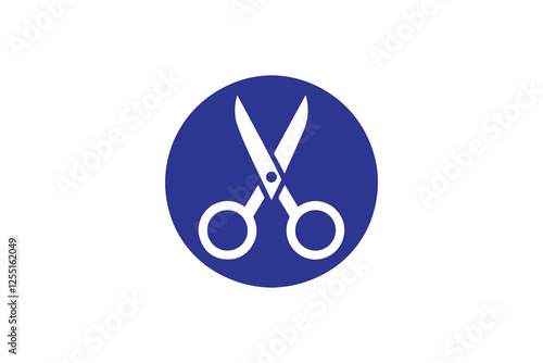 scissor icon vector silhouette isolated in white background