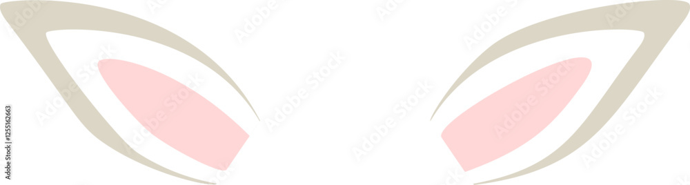 Charming vector illustration featuring two adorable bunny ears, ideal for enhancing Easter and spring celebrations, set against a clean white background for a delightful touch Charming vector illustration featuring two adorable bunny ears, ideal for enhancing Easter and spring celebrations, set against a clean white background for a delightful touch