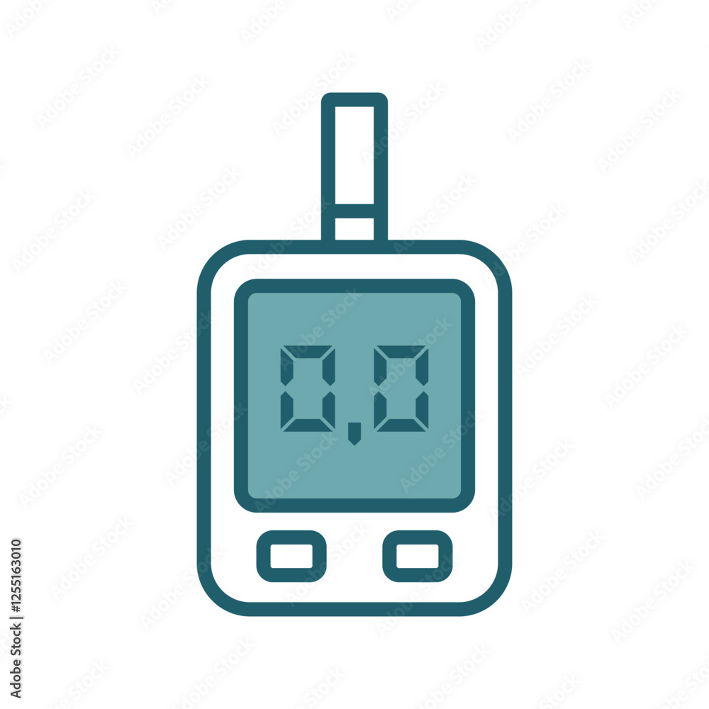 glucometer icon vector design template simple and clean