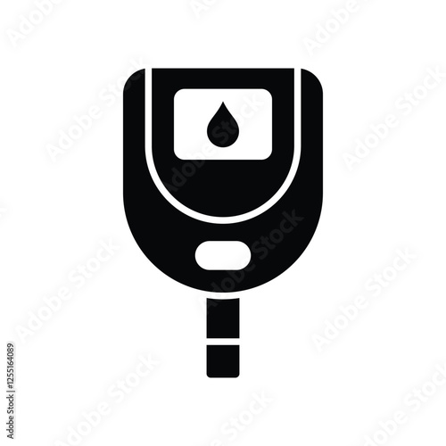 glucometer icon vector design template simple and clean