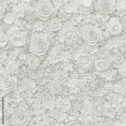 white flower lace on a white background