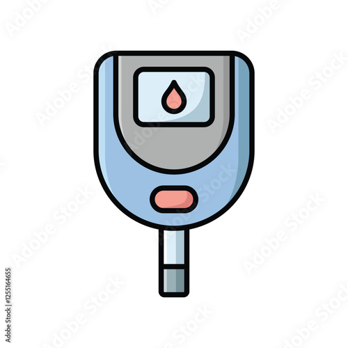 glucometer icon vector design template simple and clean
