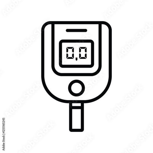 glucometer icon vector design template simple and clean