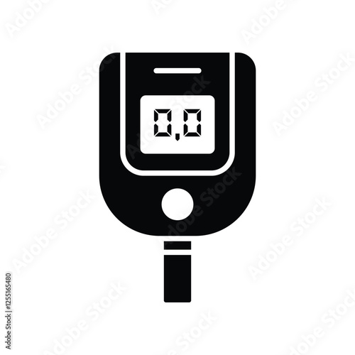 glucometer icon vector design template simple and clean