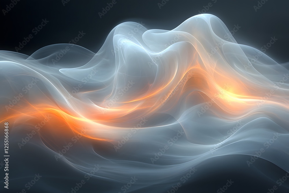 Obraz premium Abstract Flowing Energy Waves with Luminous Glow for Modern Design