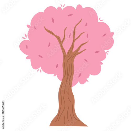 cute Cherry blossom tree illustration