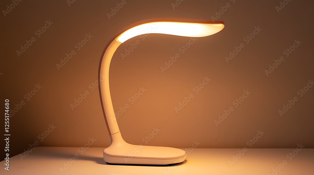 Modern Desk Lamp Illuminating Workspace Modern Desk Lamp Illuminating Workspace