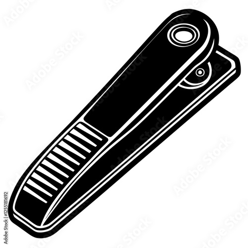 Nail clippers on isolated white background vector art illustration