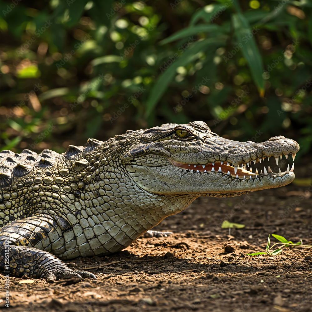 american alligator in the everglades open mouth in the ground american alligator in the everglades open mouth in the ground