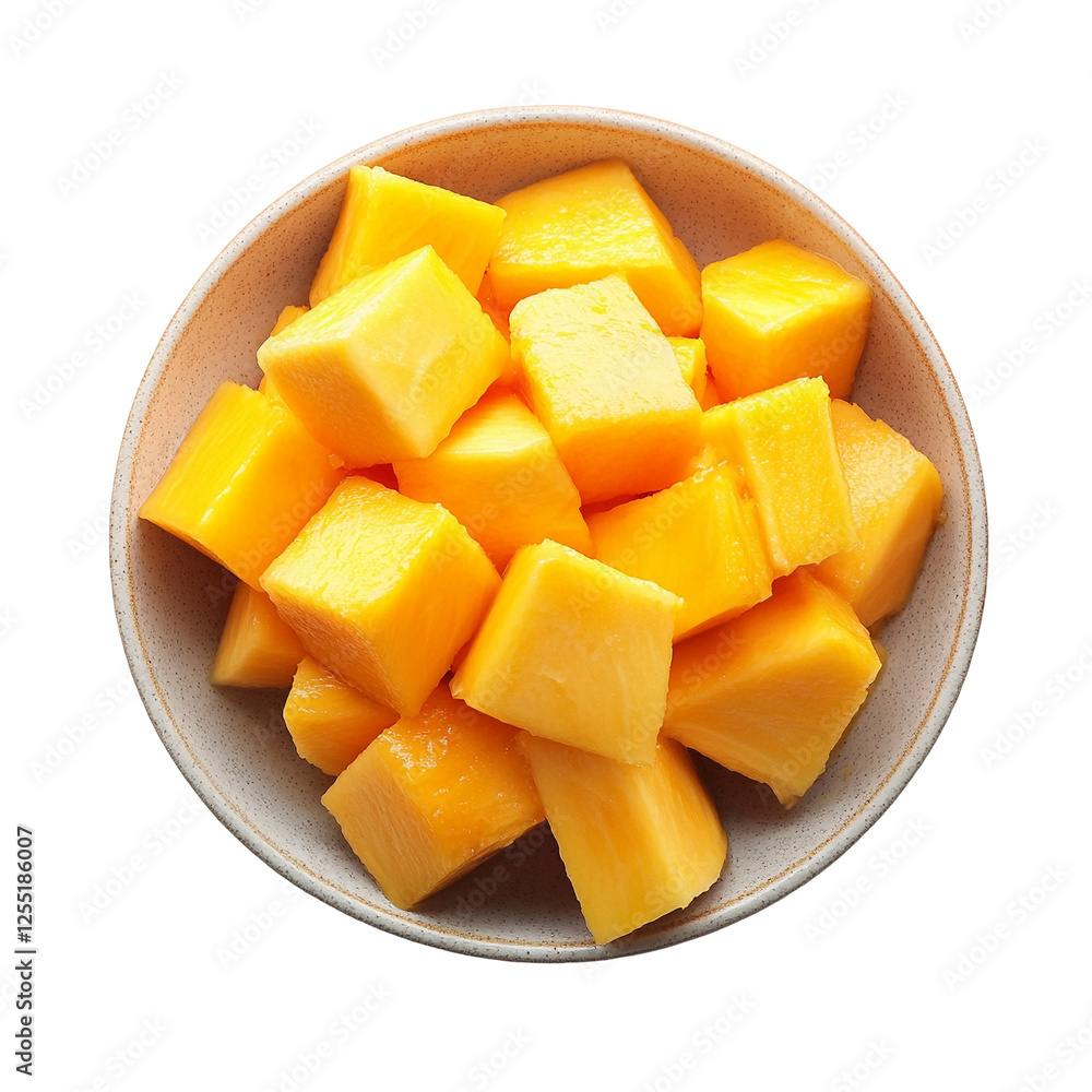 Fresh Juicy Mango Cubes in Bowl – Vibrant Tropical Fruit Fresh Juicy Mango Cubes in Bowl – Vibrant Tropical Fruit
