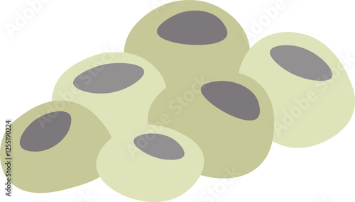 Lotus seeds with their characteristic dark spots creating a visually appealing pattern, perfect for representing healthy eating, traditional medicine, or Asian cuisine