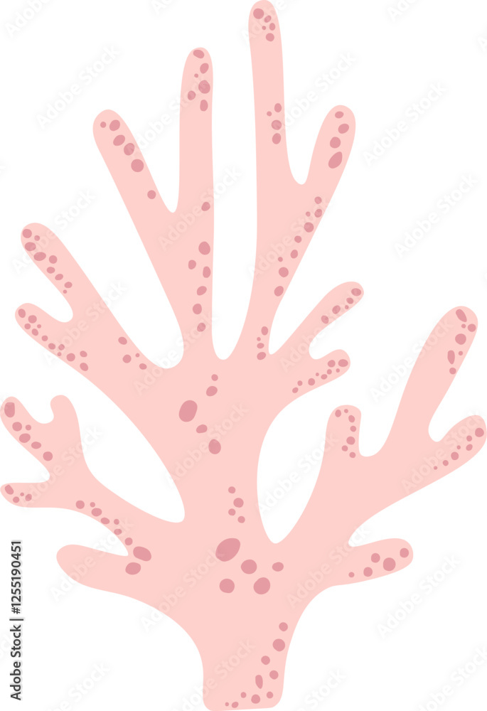 Pink coral featuring small circles thriving underwater in the ocean, adding a beautiful and delicate touch to the vibrant marine ecosystem and enhancing the underwater landscape