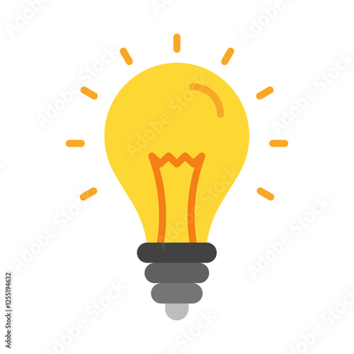 Light bulb flat icon