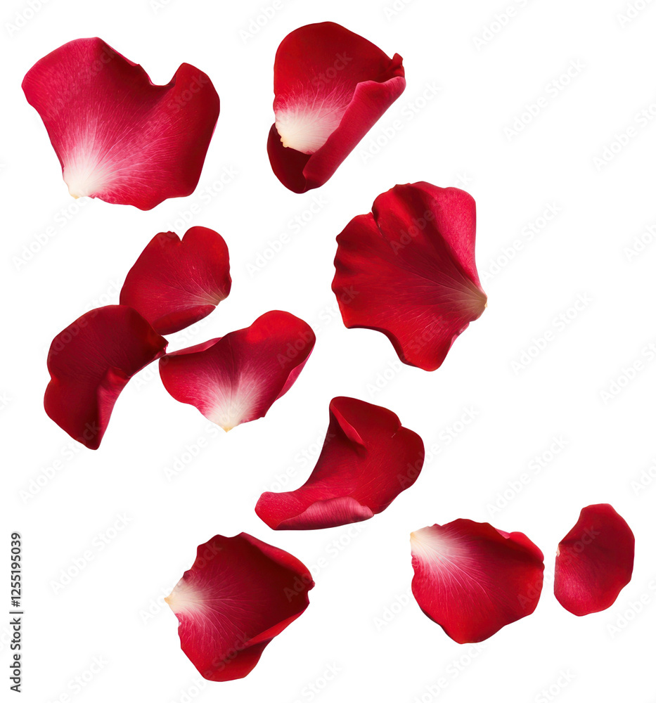 Fototapeta premium PNG Flying rose petals background flower white.