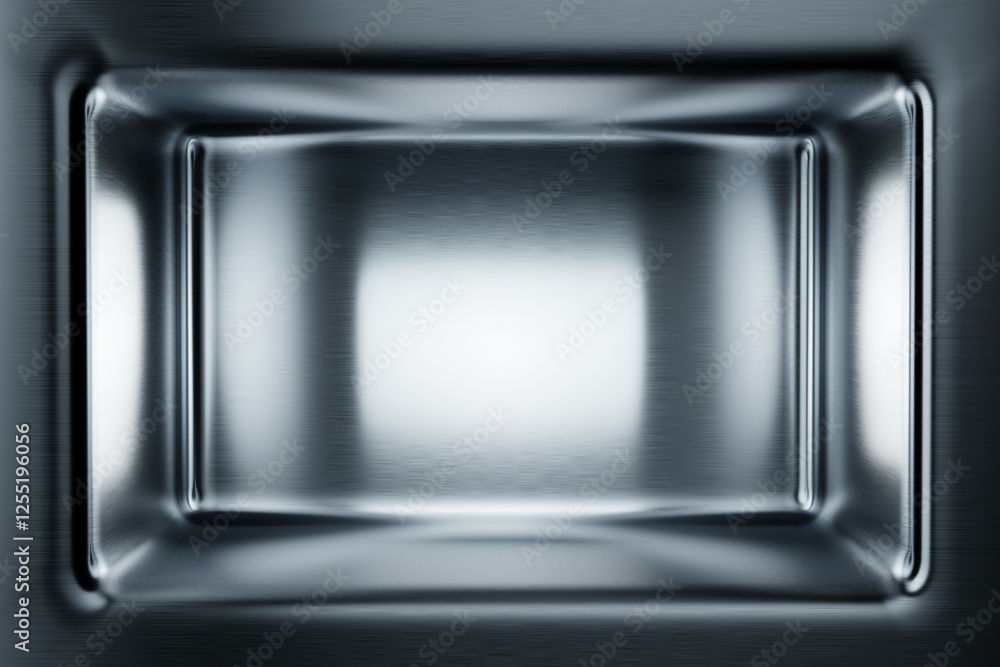 Obraz premium Smooth metal interior with a subtle gradient center