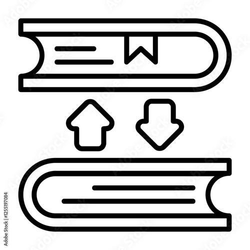 Book exchange Outline Style Icon