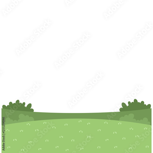 Green Hill landscape illustration