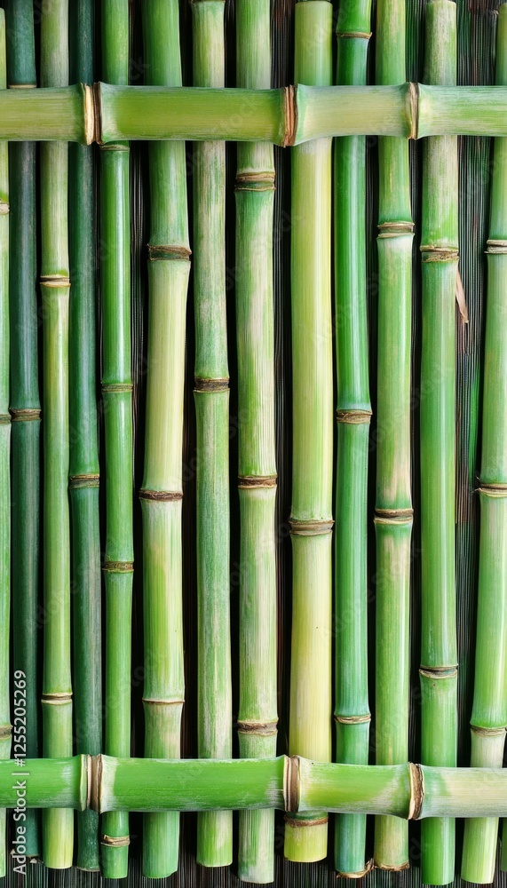 Green Bamboo Stalks Background, Natural Pattern With Intertwined Canes, Eco-Friendly Material Green Bamboo Stalks Background, Natural Pattern With Intertwined Canes, Eco-Friendly Material