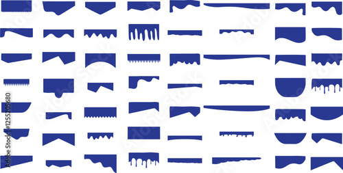 Set of abstract design separator header and border for website and app