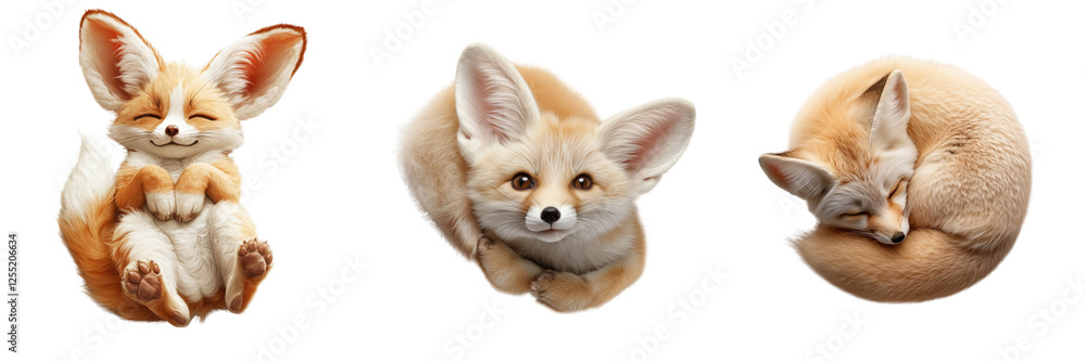 Close-up photography of fennec foxes in their vibrant desert habitat Close-up photography of fennec foxes in their vibrant desert habitat