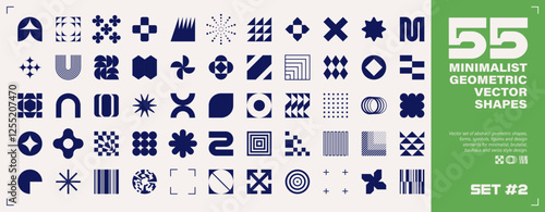 55 MINIMALIST GEOMETRIC VECTOR SHAPES Set 2