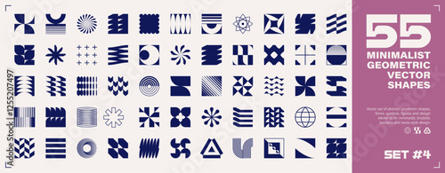 55 MINIMALIST GEOMETRIC VECTOR SHAPES Set 4