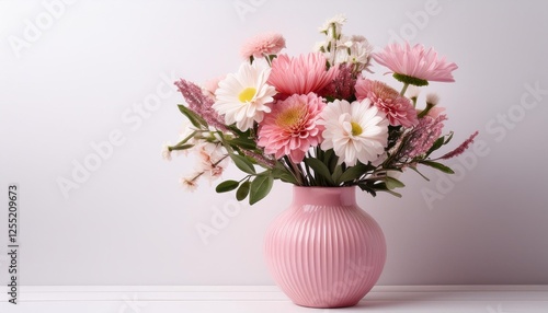 Wallpaper Mural pink flowers in a vase Torontodigital.ca