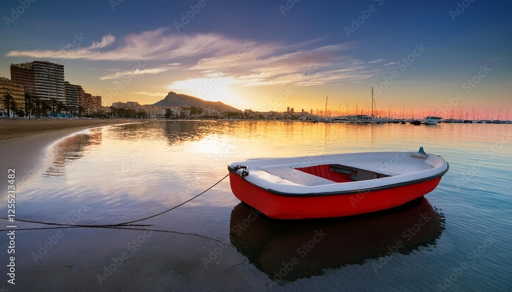 Fototapeta premium sunset on the lake