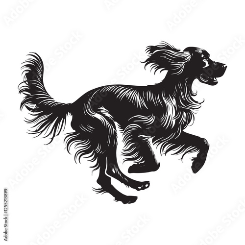 Irish Setter silhouette perfect for elegant pet-related projects - Irish Setter illustration - minimal Irish Setter vector - dog silhouette
