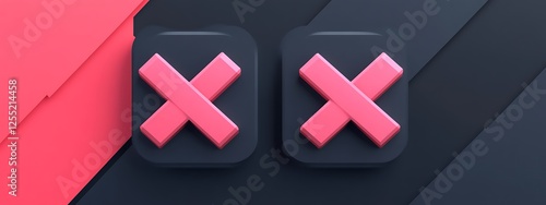 Abstract Design of Two Pink X's photo