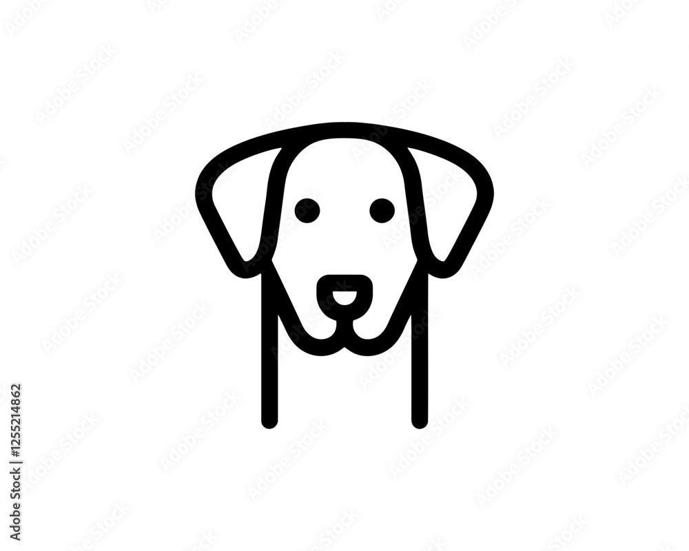 Minimal Line Art Dog Outline Logo Design Icon Symbol Vector Template Minimal Line Art Dog Outline Logo Design Icon Symbol Vector Template