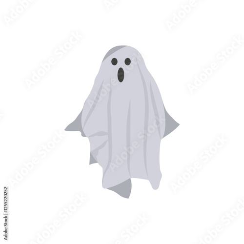 Ghost, Halloween Vector Illustration, Isolated