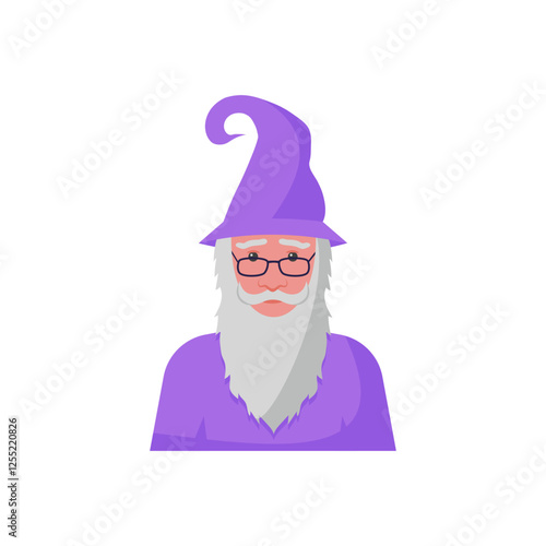 Wizard, Halloween Vector Illustration, Isolated