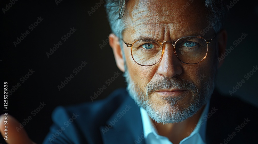 Serious business meeting office portrait professional close-up Serious business meeting office portrait professional close-up