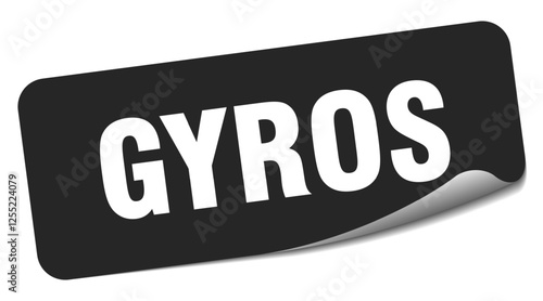 gyros sticker. gyros label