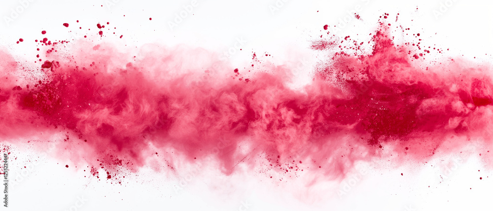 Dynamic red powder explosion on a white background, perfect for artistic designs, energetic branding, abstract compositions, and festive themes Dynamic red powder explosion on a white background, perfect for artistic designs, energetic branding, abstract compositions, and festive themes