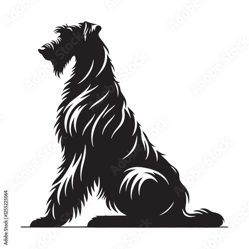 Clean and sharp Irish Wolfhound silhouette perfect for branding - Irish Wolfhound illustration - minimal Irish Wolfhound vector - dog silhouette
