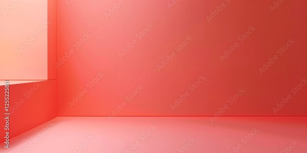 A minimalist composition with a vibrant coral background, Clean lines and subtle gradients, Modern minimalist style A minimalist composition with a vibrant coral background, Clean lines and subtle gradients, Modern minimalist style