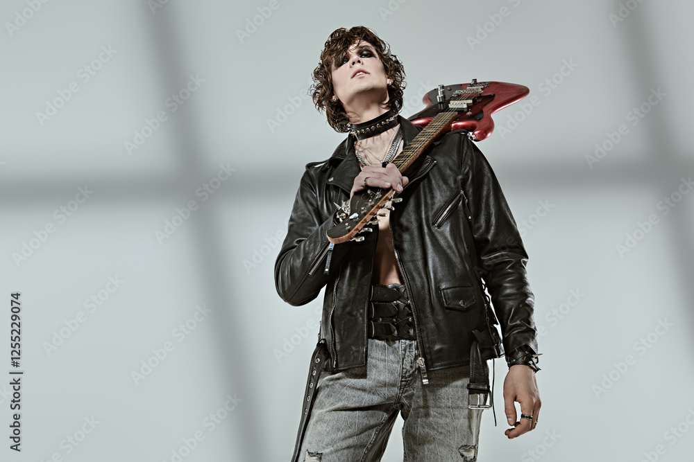 Fototapeta premium cool rock singer