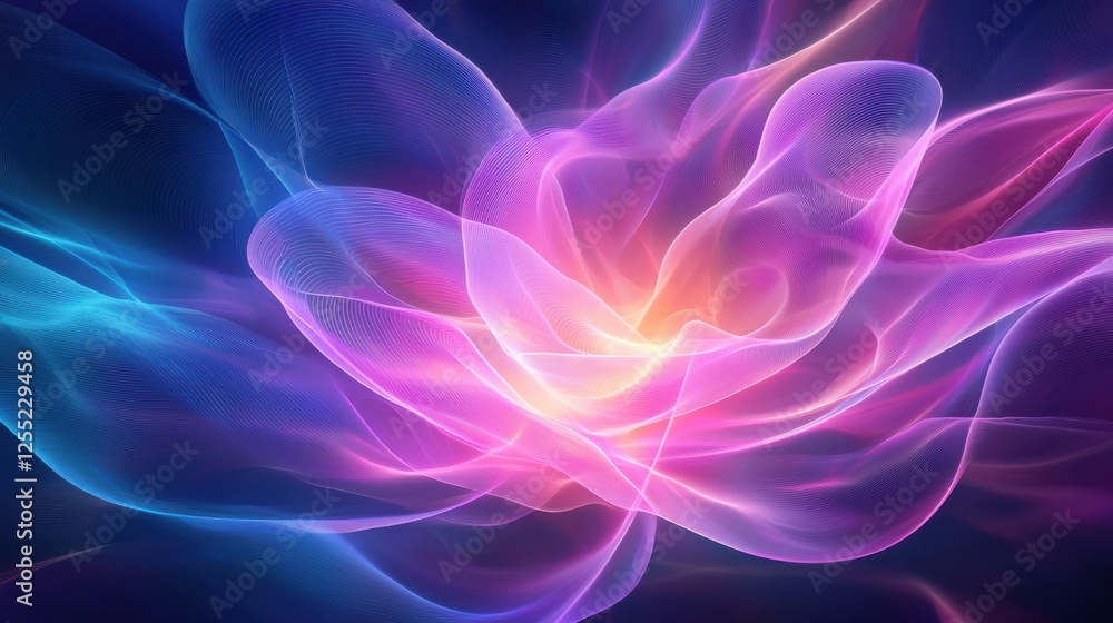 Obraz premium Abstract Digital Flower Design