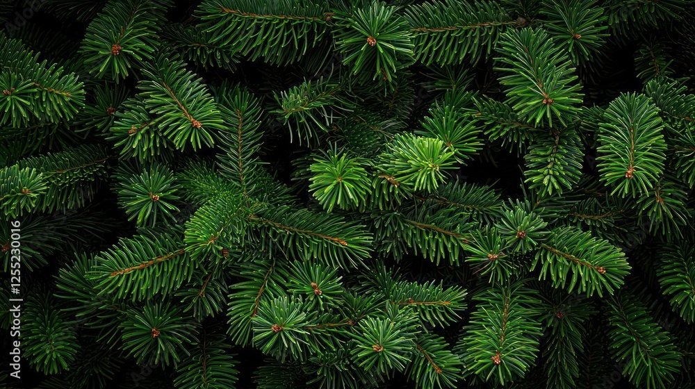 Closeup Christmas Fir Tree Branches Closeup Christmas Fir Tree Branches