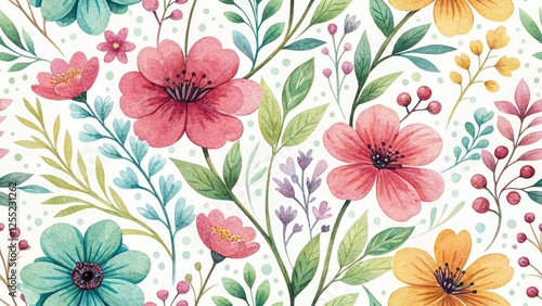 Whimsical Watercolor Flower Child Room Prints:  Adorable Floral Designs for Kids' Decor