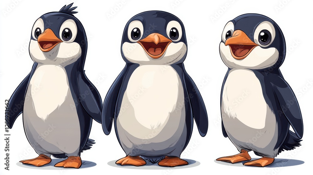 Naklejka premium penguin isolated on transparent background
