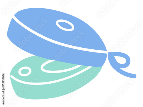 シンプルなカスタネットの2色ベクターイラスト