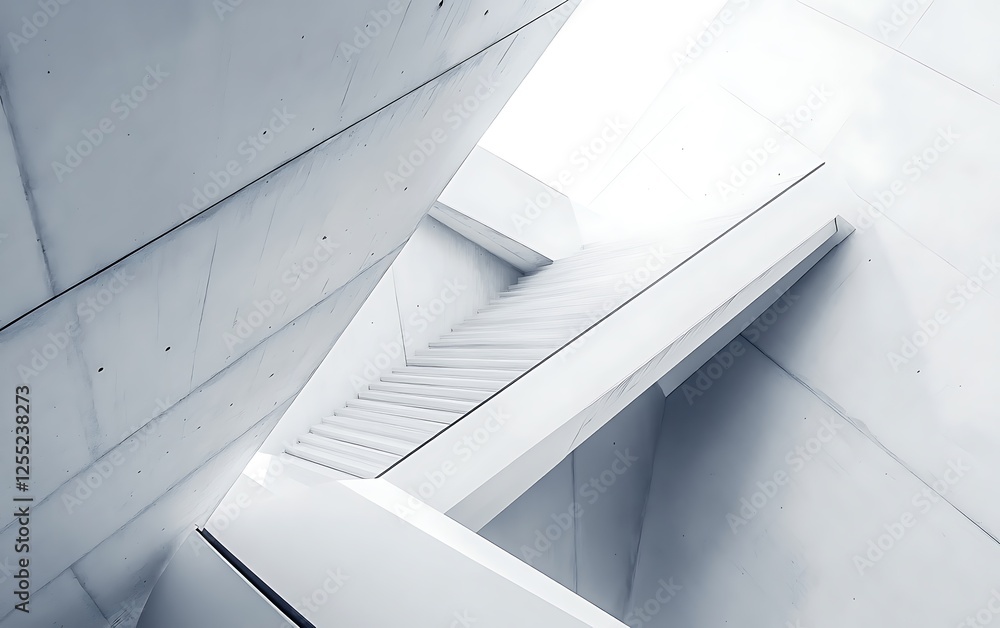 Fototapeta premium Abstract modern stairs interior