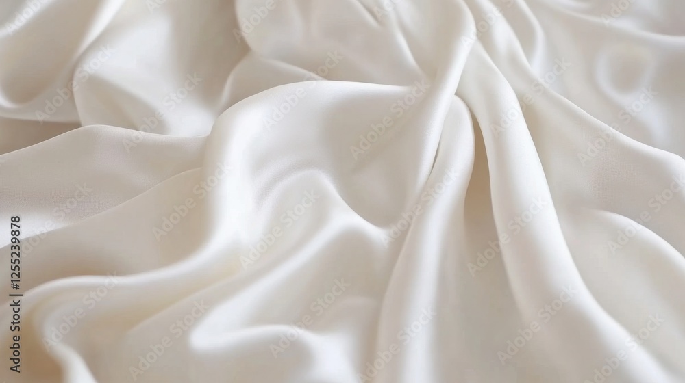 A luminous white silk background with gentle draping folds and smooth highlights A luminous white silk background with gentle draping folds and smooth highlights