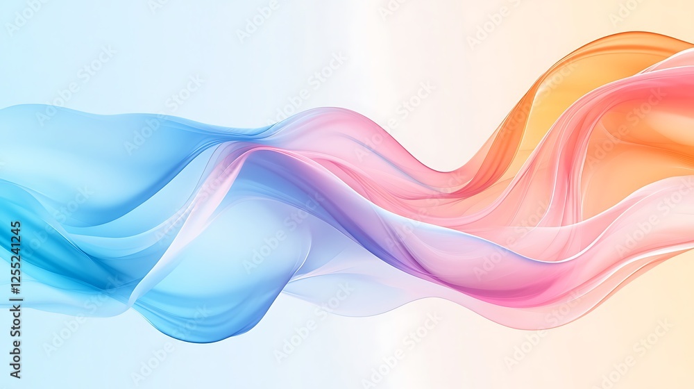 Abstract colorful wave design, pastel background, website banner Abstract colorful wave design, pastel background, website banner