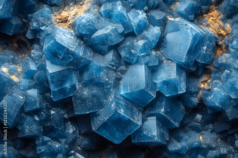 Stunning Close-Up of Blue Crystals Showcasing Geological Beauty and Natural Texture Stunning Close-Up of Blue Crystals Showcasing Geological Beauty and Natural Texture